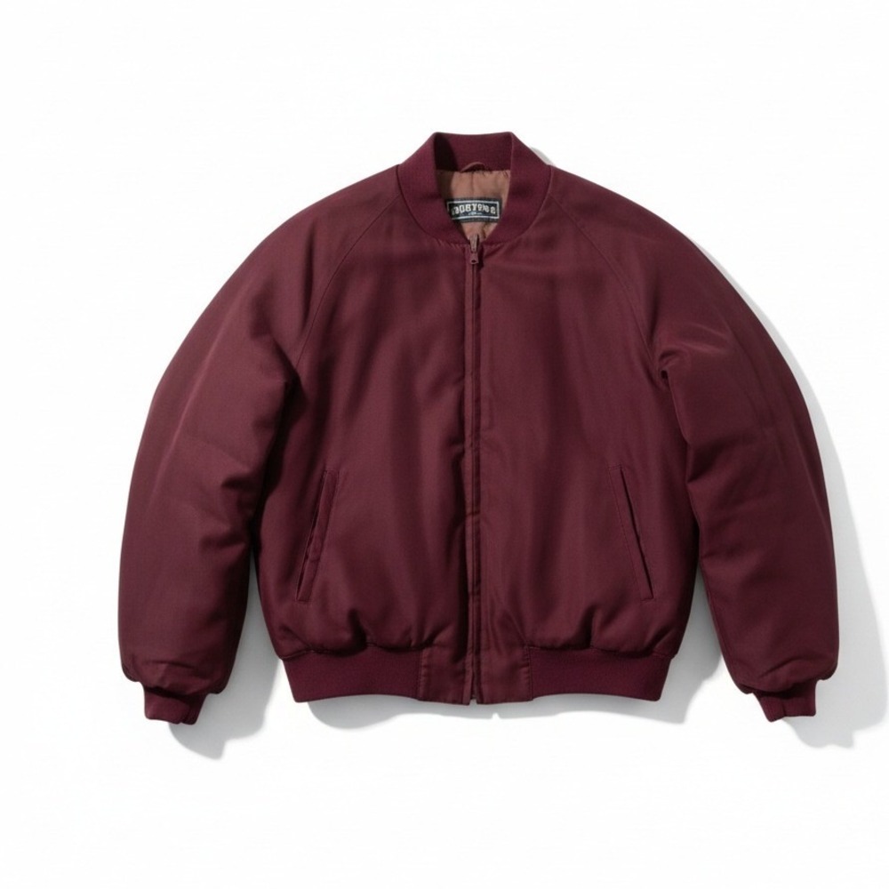 VTG Herter's Hudson Bay Virgin Goose Down Jacket Burgundy Bomber Men's